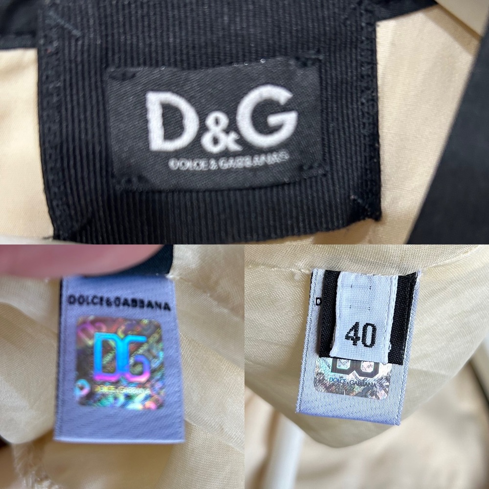 Dolce & Gabbana Corset Dress Cream Black Trim Y2K Sleeveless Sz 40 / US 4 - Picture 5 of 12